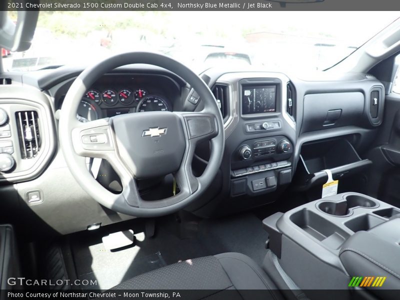  2021 Silverado 1500 Custom Double Cab 4x4 Jet Black Interior