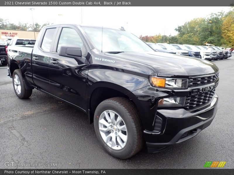 Black / Jet Black 2021 Chevrolet Silverado 1500 Custom Double Cab 4x4