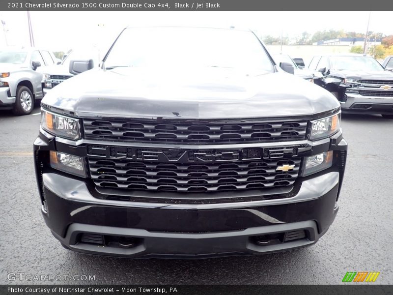 Black / Jet Black 2021 Chevrolet Silverado 1500 Custom Double Cab 4x4