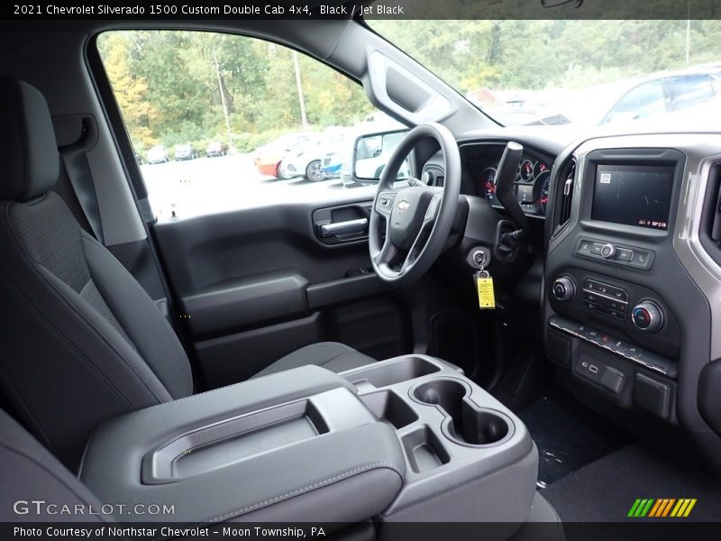 Black / Jet Black 2021 Chevrolet Silverado 1500 Custom Double Cab 4x4