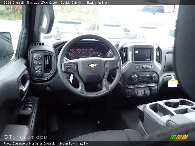 Black / Jet Black 2021 Chevrolet Silverado 1500 Custom Double Cab 4x4