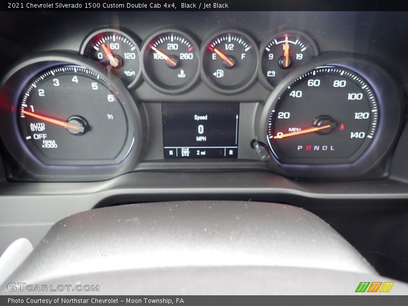Black / Jet Black 2021 Chevrolet Silverado 1500 Custom Double Cab 4x4