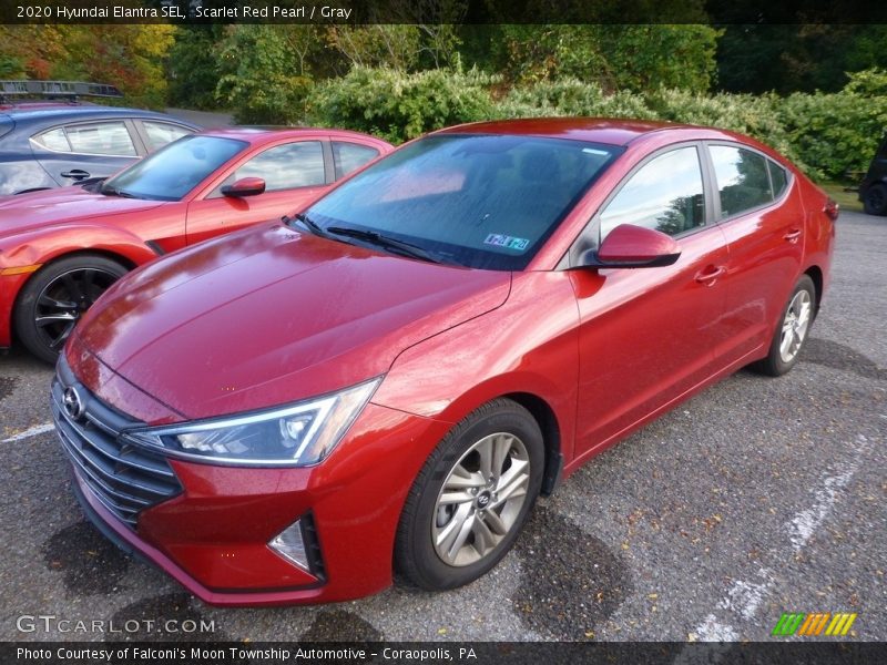 Scarlet Red Pearl / Gray 2020 Hyundai Elantra SEL