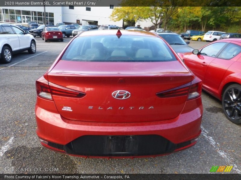 Scarlet Red Pearl / Gray 2020 Hyundai Elantra SEL