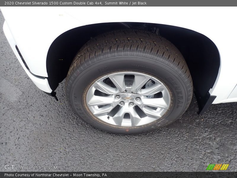 Summit White / Jet Black 2020 Chevrolet Silverado 1500 Custom Double Cab 4x4