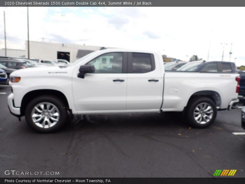 Summit White / Jet Black 2020 Chevrolet Silverado 1500 Custom Double Cab 4x4