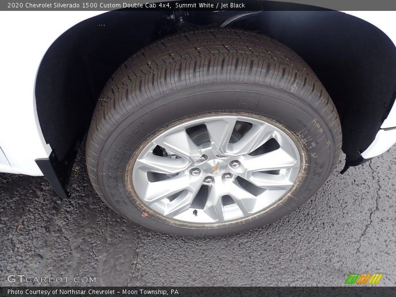 Summit White / Jet Black 2020 Chevrolet Silverado 1500 Custom Double Cab 4x4