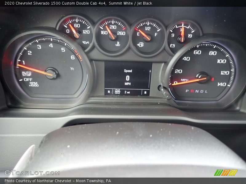 Summit White / Jet Black 2020 Chevrolet Silverado 1500 Custom Double Cab 4x4