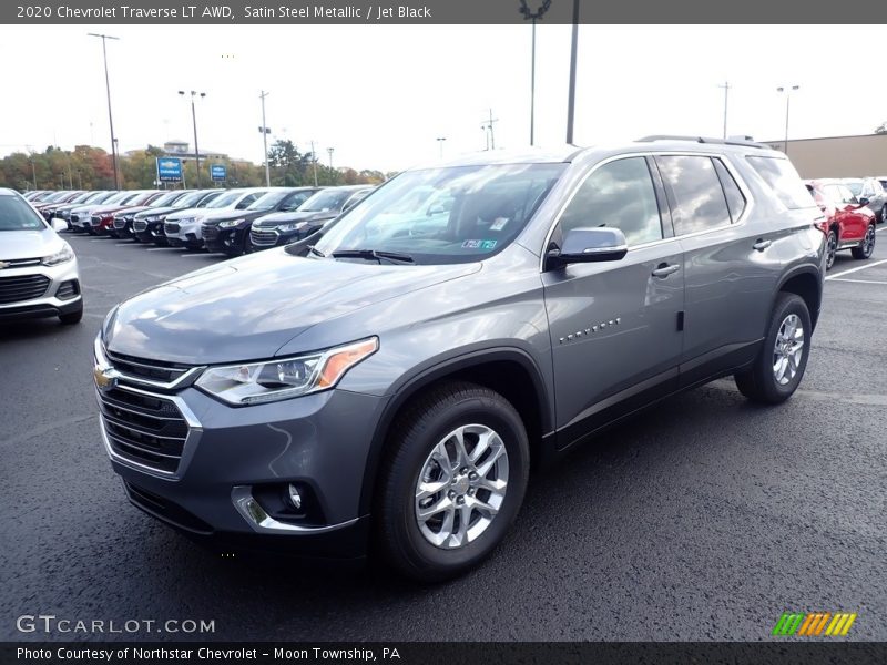 Satin Steel Metallic / Jet Black 2020 Chevrolet Traverse LT AWD