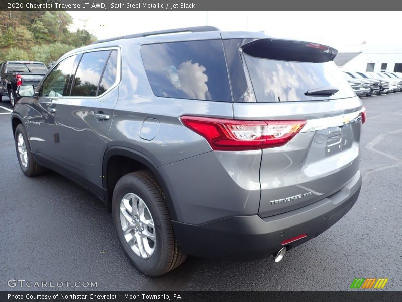 Satin Steel Metallic / Jet Black 2020 Chevrolet Traverse LT AWD