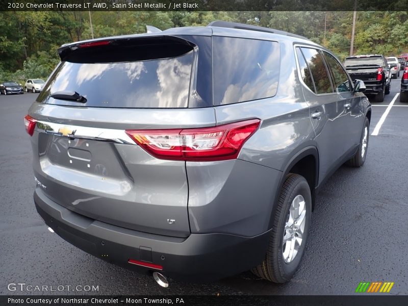 Satin Steel Metallic / Jet Black 2020 Chevrolet Traverse LT AWD