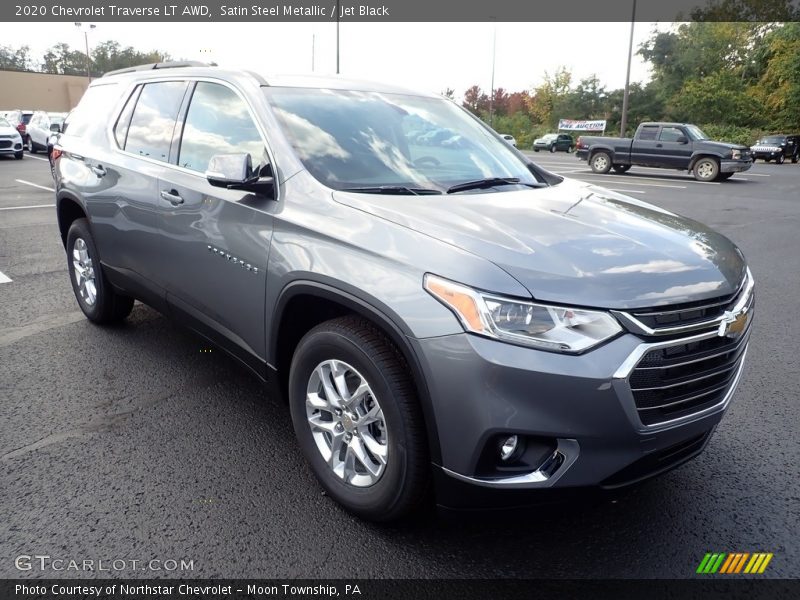 Satin Steel Metallic / Jet Black 2020 Chevrolet Traverse LT AWD