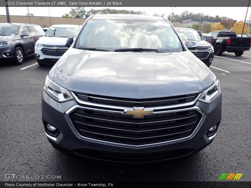 Satin Steel Metallic / Jet Black 2020 Chevrolet Traverse LT AWD