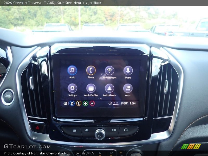 Satin Steel Metallic / Jet Black 2020 Chevrolet Traverse LT AWD