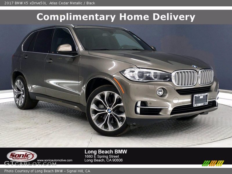 Atlas Cedar Metallic / Black 2017 BMW X5 xDrive50i