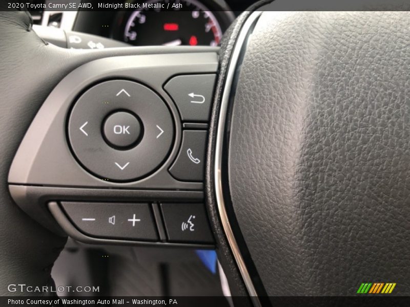 Midnight Black Metallic / Ash 2020 Toyota Camry SE AWD