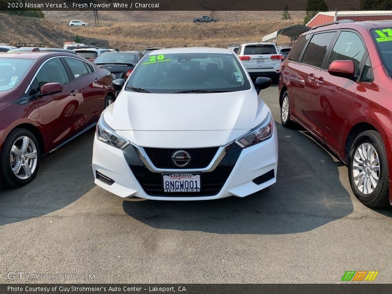 Fresh Powder White / Charcoal 2020 Nissan Versa S
