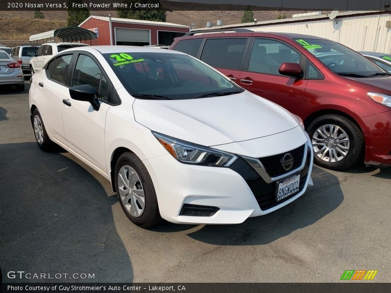 Fresh Powder White / Charcoal 2020 Nissan Versa S