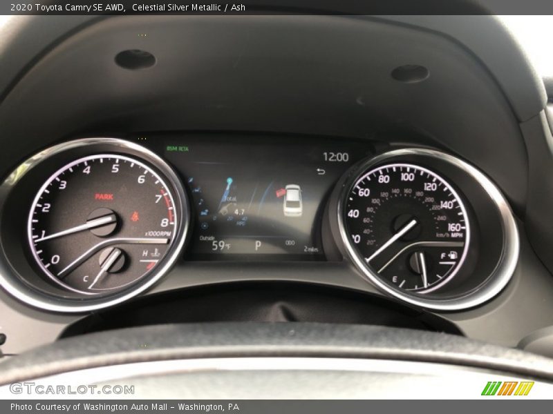 Celestial Silver Metallic / Ash 2020 Toyota Camry SE AWD