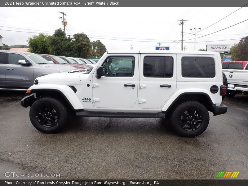 Bright White / Black 2021 Jeep Wrangler Unlimited Sahara 4x4