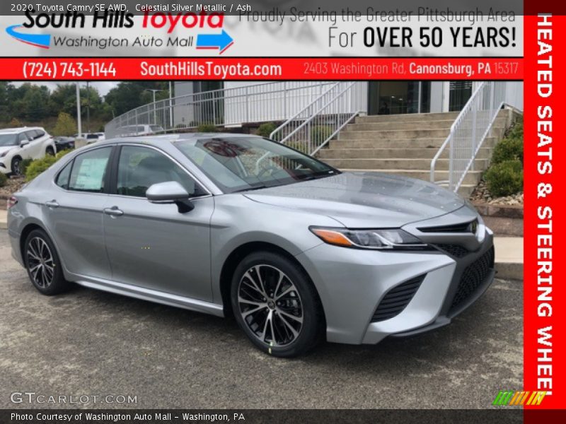 Celestial Silver Metallic / Ash 2020 Toyota Camry SE AWD