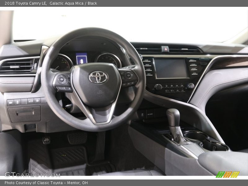 Galactic Aqua Mica / Black 2018 Toyota Camry LE