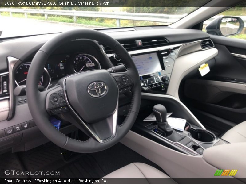 Celestial Silver Metallic / Ash 2020 Toyota Camry SE AWD