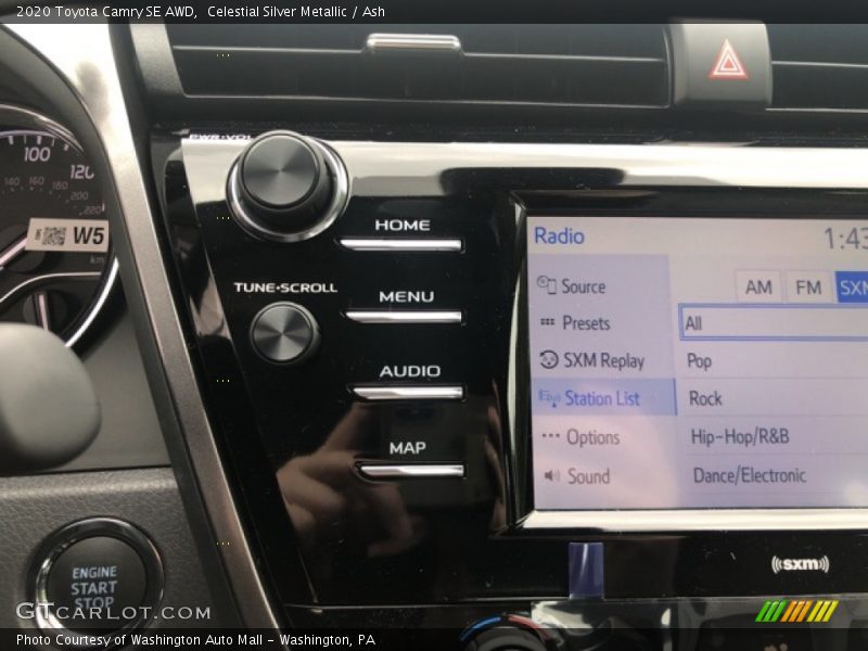 Celestial Silver Metallic / Ash 2020 Toyota Camry SE AWD
