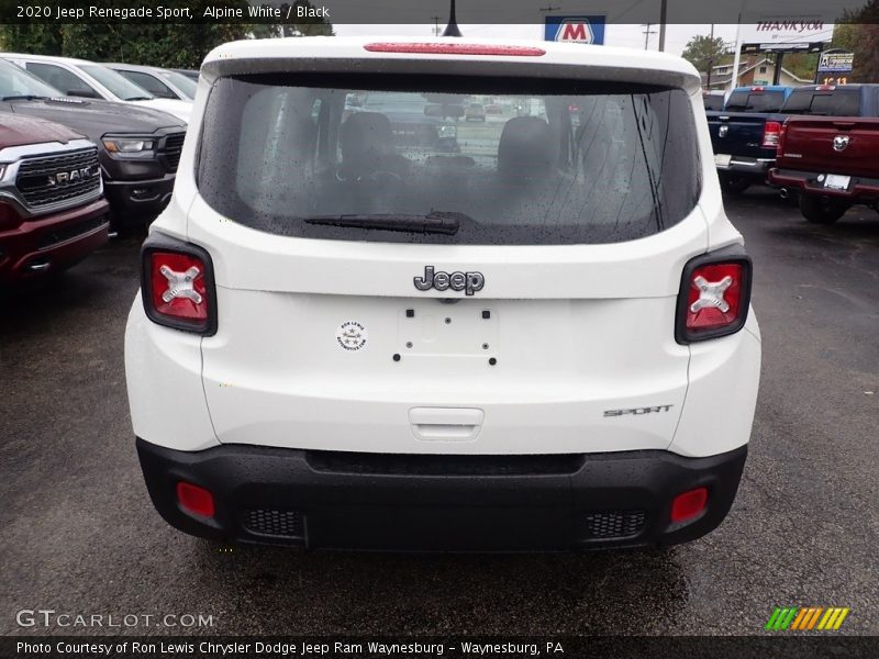 Alpine White / Black 2020 Jeep Renegade Sport