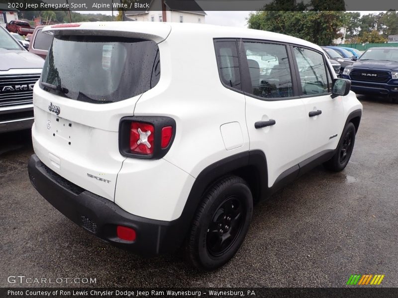 Alpine White / Black 2020 Jeep Renegade Sport