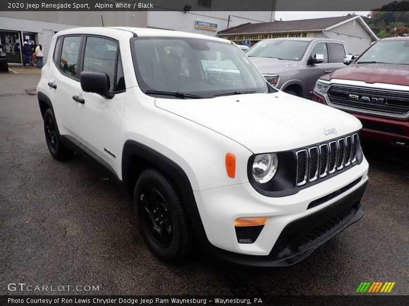 Alpine White / Black 2020 Jeep Renegade Sport
