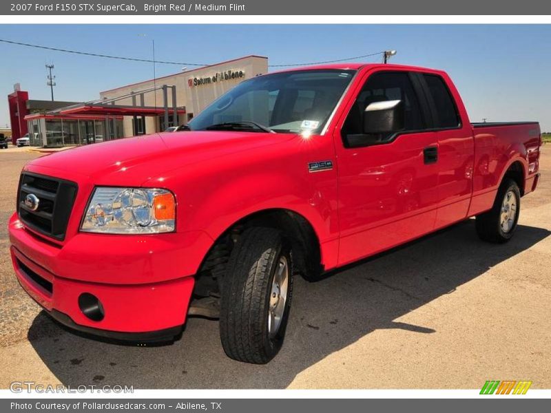 Bright Red / Medium Flint 2007 Ford F150 STX SuperCab