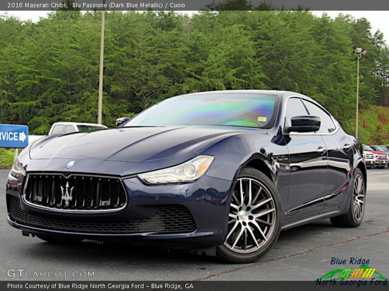 Blu Passione (Dark Blue Metallic) / Cuoio 2016 Maserati Ghibli