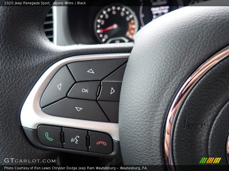 Alpine White / Black 2020 Jeep Renegade Sport