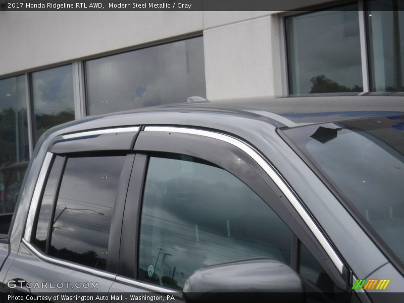 Modern Steel Metallic / Gray 2017 Honda Ridgeline RTL AWD