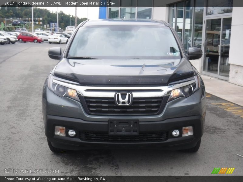 Modern Steel Metallic / Gray 2017 Honda Ridgeline RTL AWD