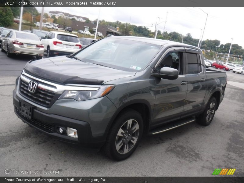 Modern Steel Metallic / Gray 2017 Honda Ridgeline RTL AWD