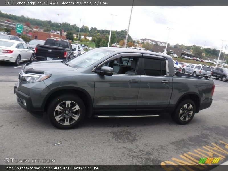 Modern Steel Metallic / Gray 2017 Honda Ridgeline RTL AWD