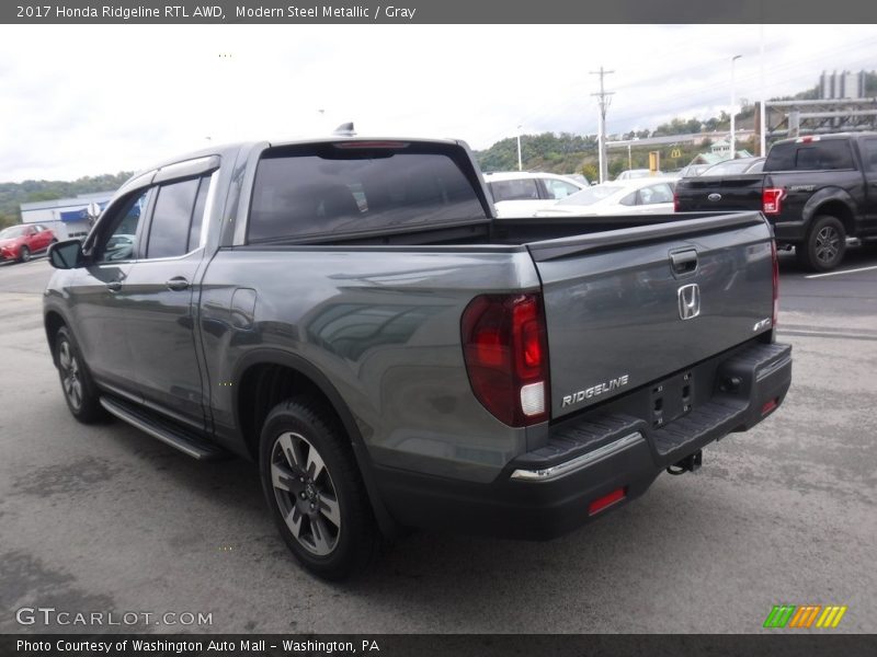 Modern Steel Metallic / Gray 2017 Honda Ridgeline RTL AWD