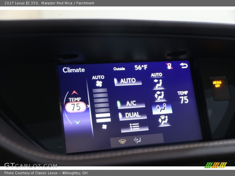 Matador Red Mica / Parchment 2017 Lexus ES 350