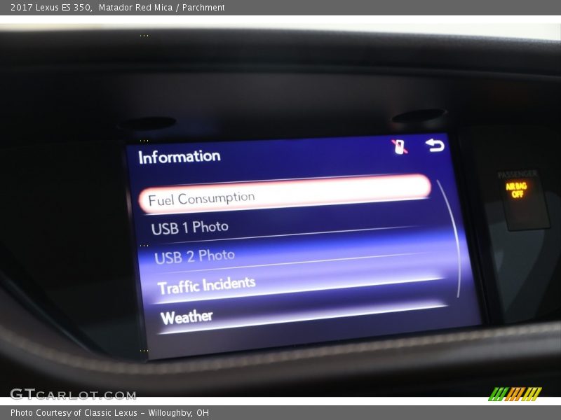 Matador Red Mica / Parchment 2017 Lexus ES 350
