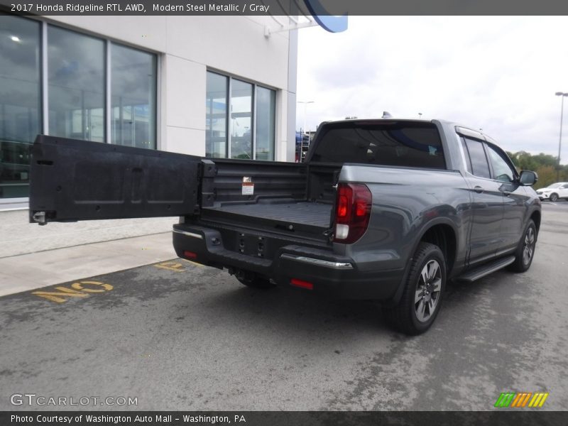 Modern Steel Metallic / Gray 2017 Honda Ridgeline RTL AWD