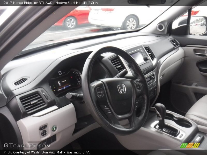Modern Steel Metallic / Gray 2017 Honda Ridgeline RTL AWD