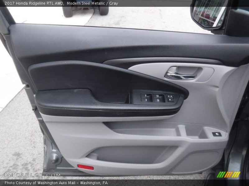 Modern Steel Metallic / Gray 2017 Honda Ridgeline RTL AWD