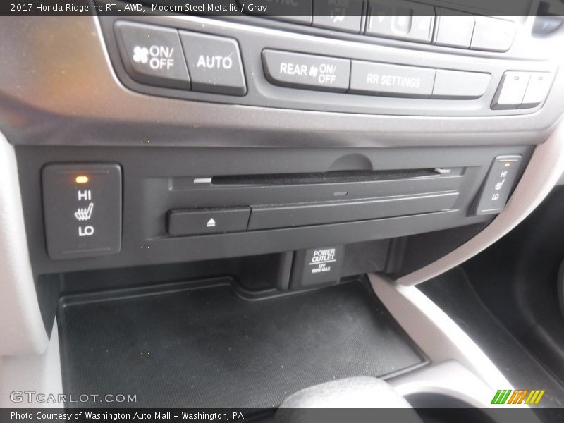 Modern Steel Metallic / Gray 2017 Honda Ridgeline RTL AWD