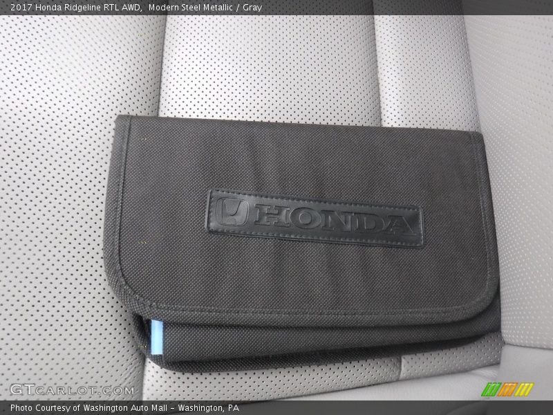 Modern Steel Metallic / Gray 2017 Honda Ridgeline RTL AWD