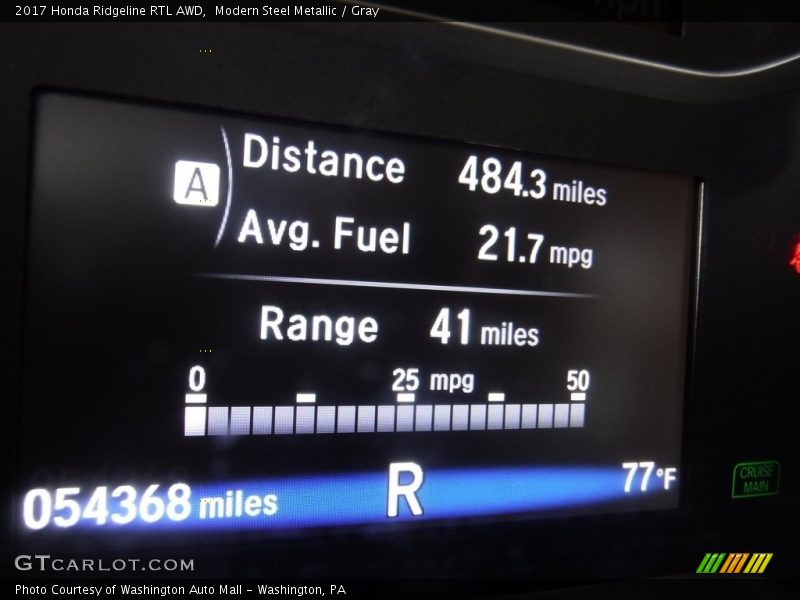 Modern Steel Metallic / Gray 2017 Honda Ridgeline RTL AWD