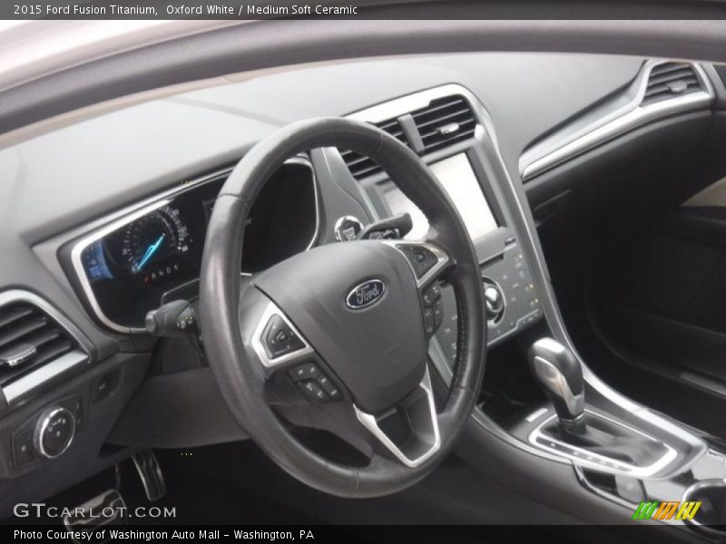 Oxford White / Medium Soft Ceramic 2015 Ford Fusion Titanium