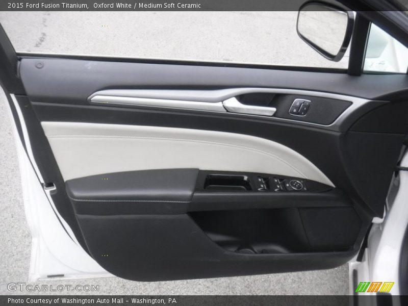 Oxford White / Medium Soft Ceramic 2015 Ford Fusion Titanium