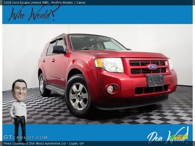 Redfire Metallic / Camel 2008 Ford Escape Limited 4WD